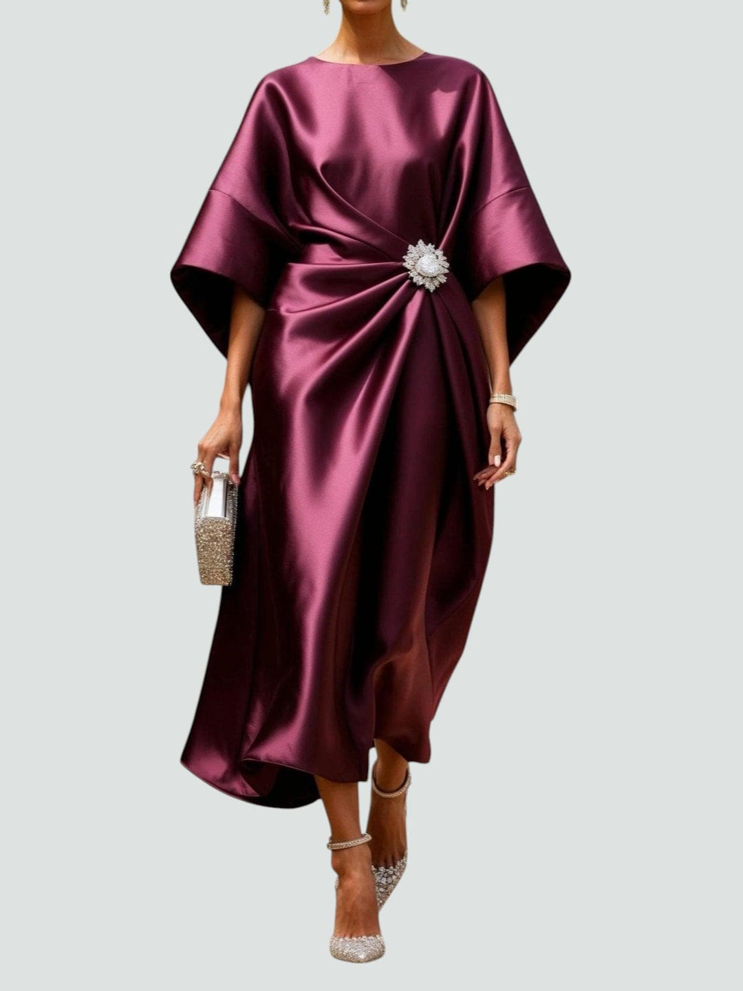 Hayden Hailey | Elegant satin maxi dress