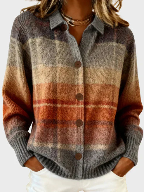 Taylor | RETRO PLAID CARDIGAN
