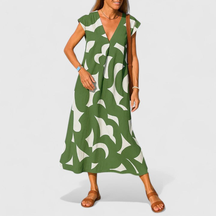 Hayden Koralia | Sophisticated V-Neck Dress