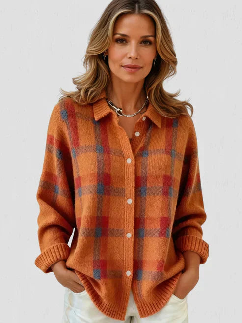 Taylor | RETRO PLAID CARDIGAN