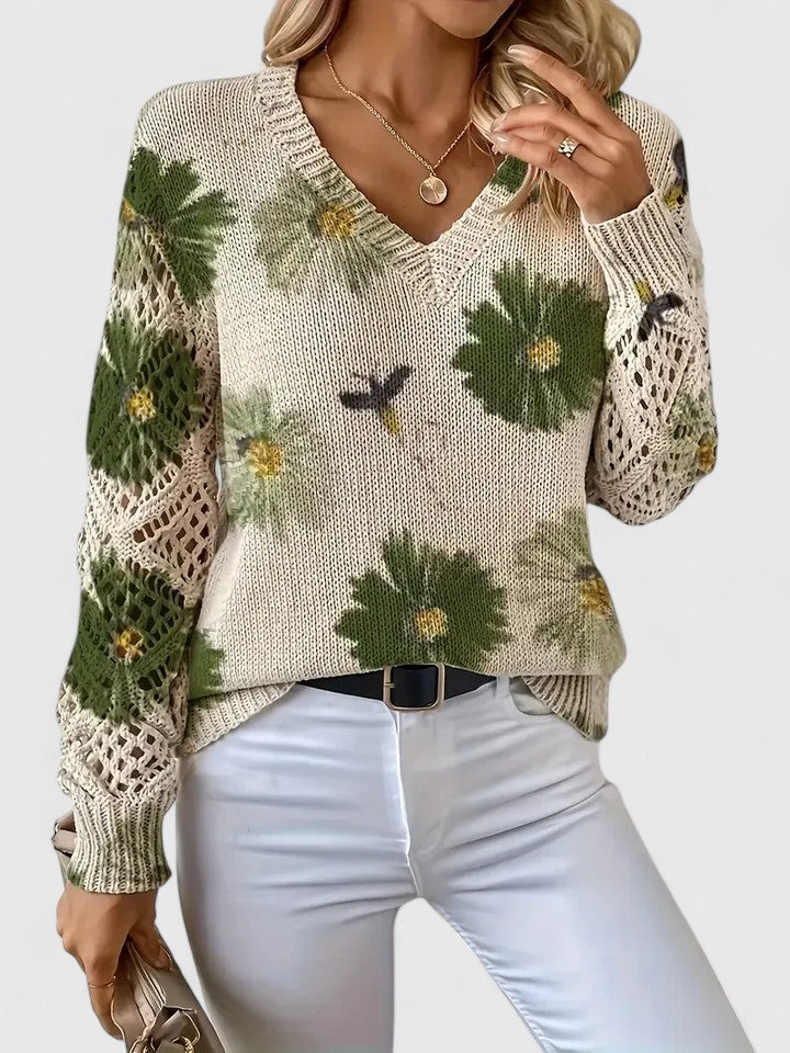 Hayden Trista™ | Elegant Floral Pullover