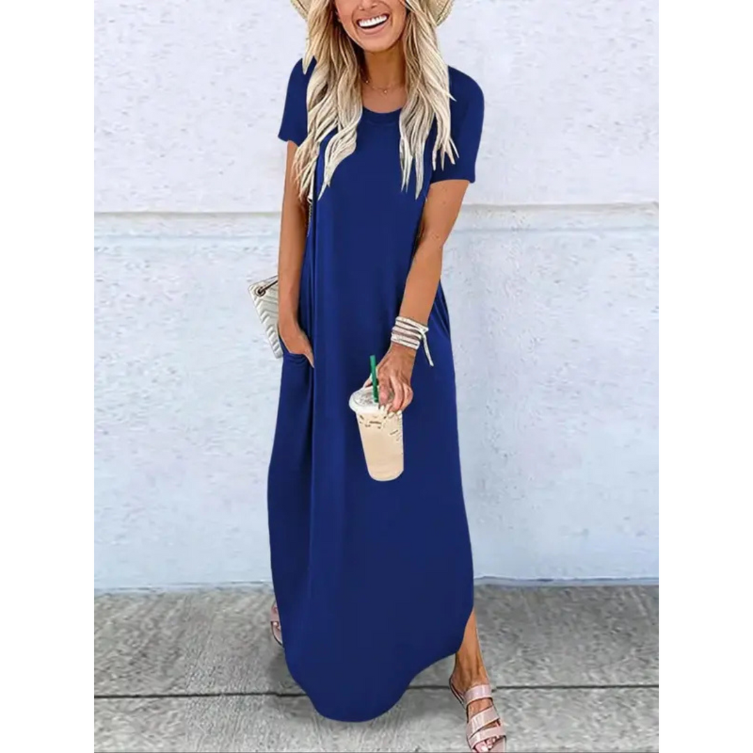 Hayden Rena™ – Casual Summer Round Neck Maxi Dress