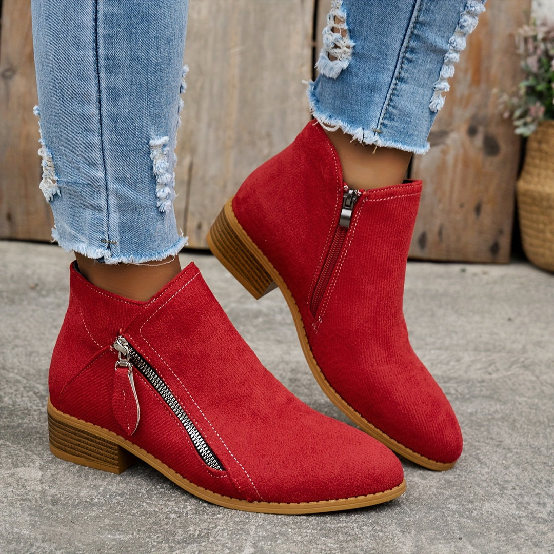 Elara Zip Ankle Boots – Effortless Elegance, Everyday Ease
