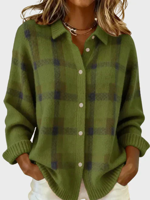 Taylor | RETRO PLAID CARDIGAN