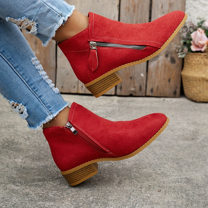 Elara Zip Ankle Boots – Effortless Elegance, Everyday Ease