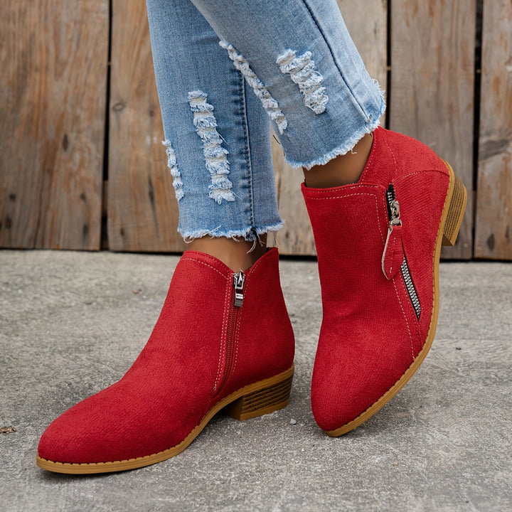 Elara Zip Ankle Boots – Effortless Elegance, Everyday Ease