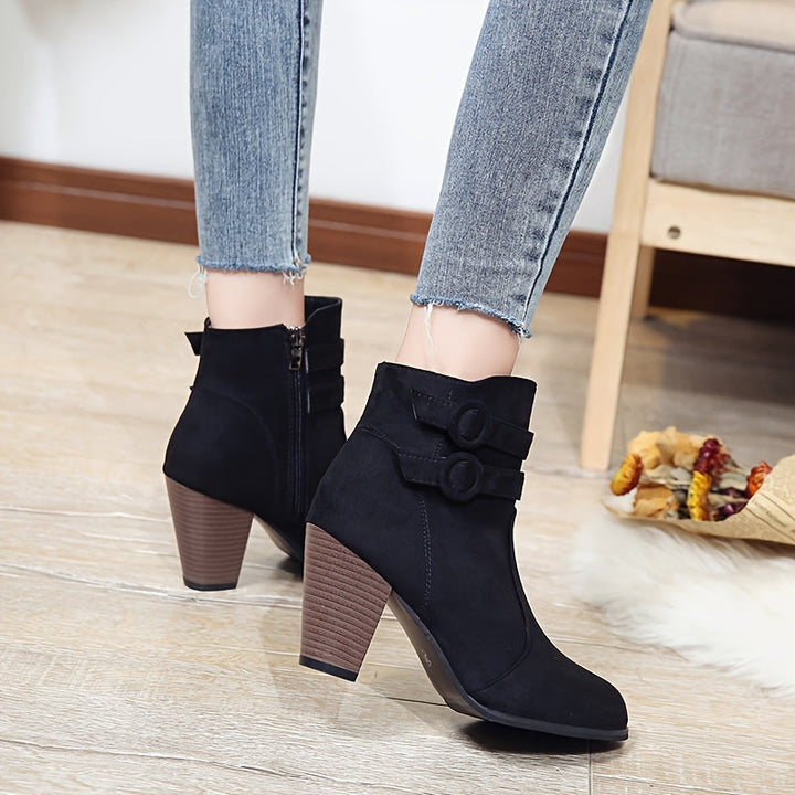 Amara Block Heel Ankle Boots – Style with a Soft Step