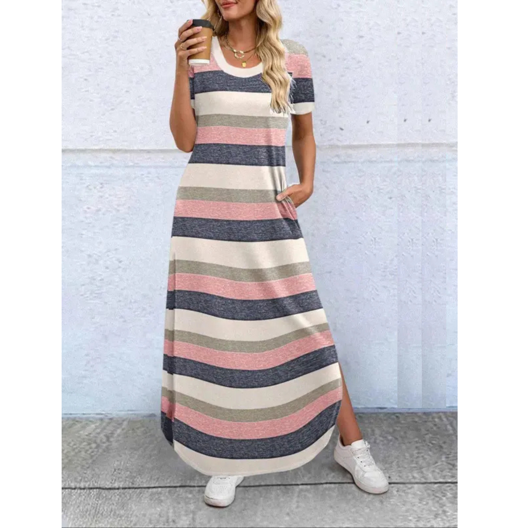 Hayden Rena™ – Casual Summer Round Neck Maxi Dress