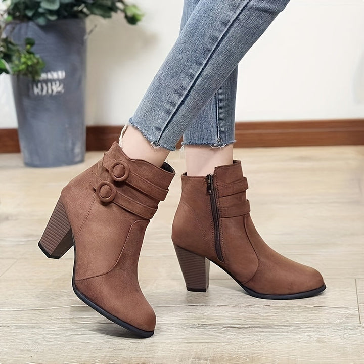 Amara Block Heel Ankle Boots – Style with a Soft Step