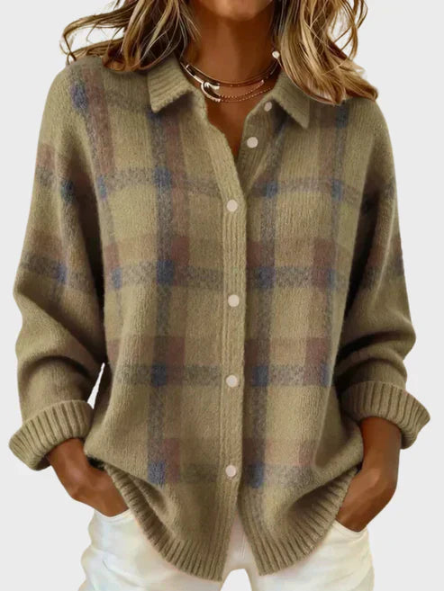Taylor | RETRO PLAID CARDIGAN