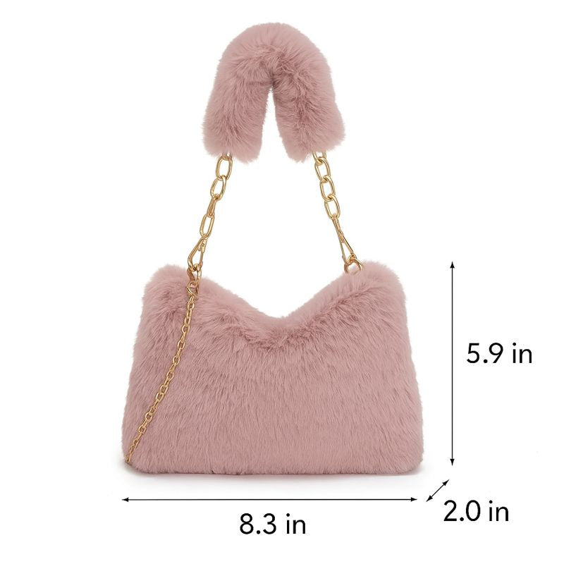 Lillian | Plush Chain Shoulder Bag