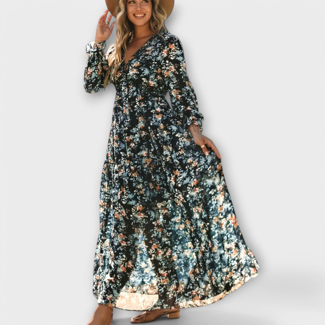 Juno - Elegant Floral Maxi Dress