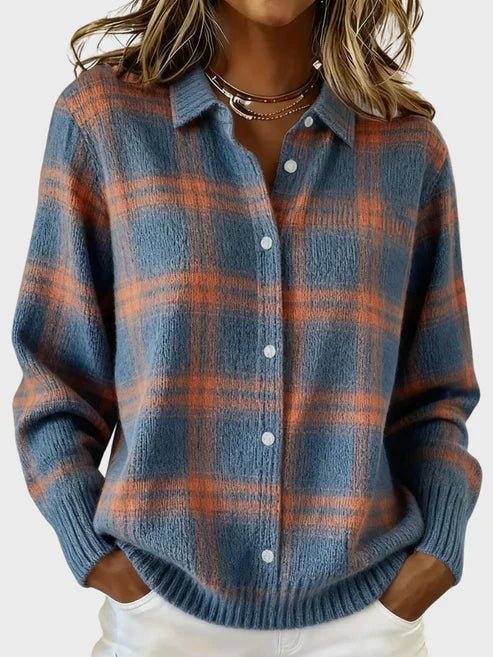 Taylor | RETRO PLAID CARDIGAN