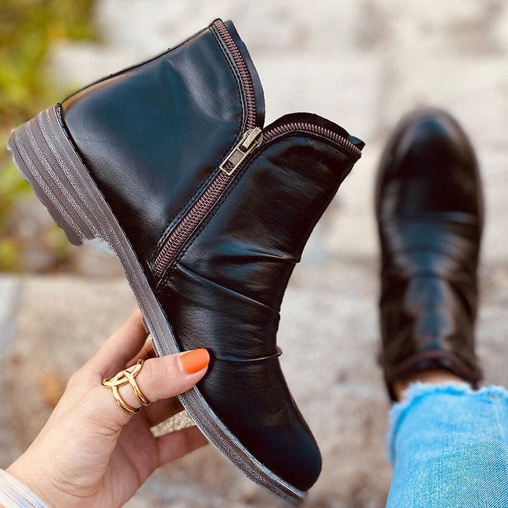Women's zip-up ankle boots
