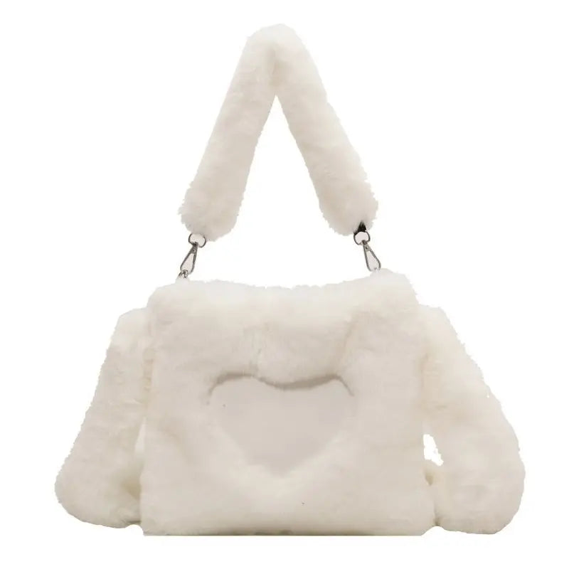 Catherine | Plush Heart Shoulder Bag