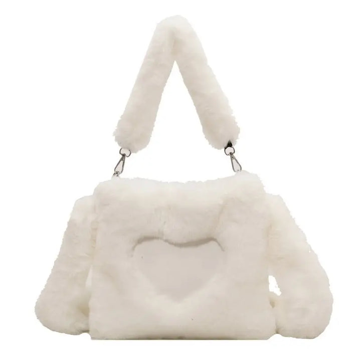 Catherine | Plush Heart Shoulder Bag