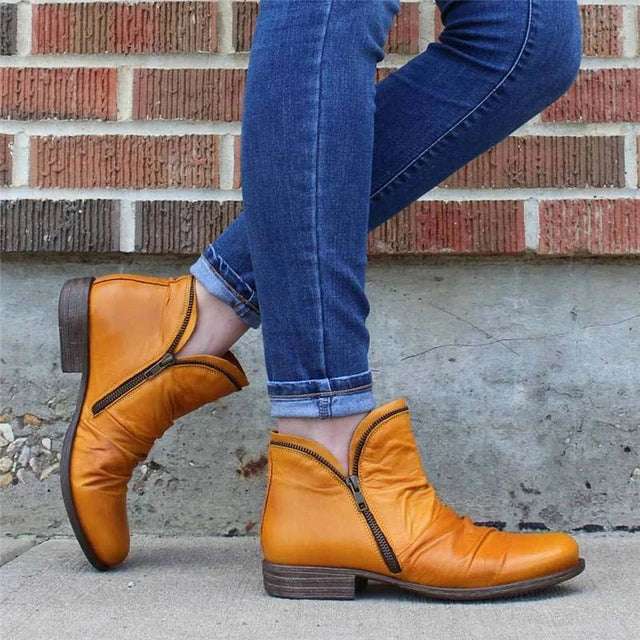 Women's zip-up ankle boots