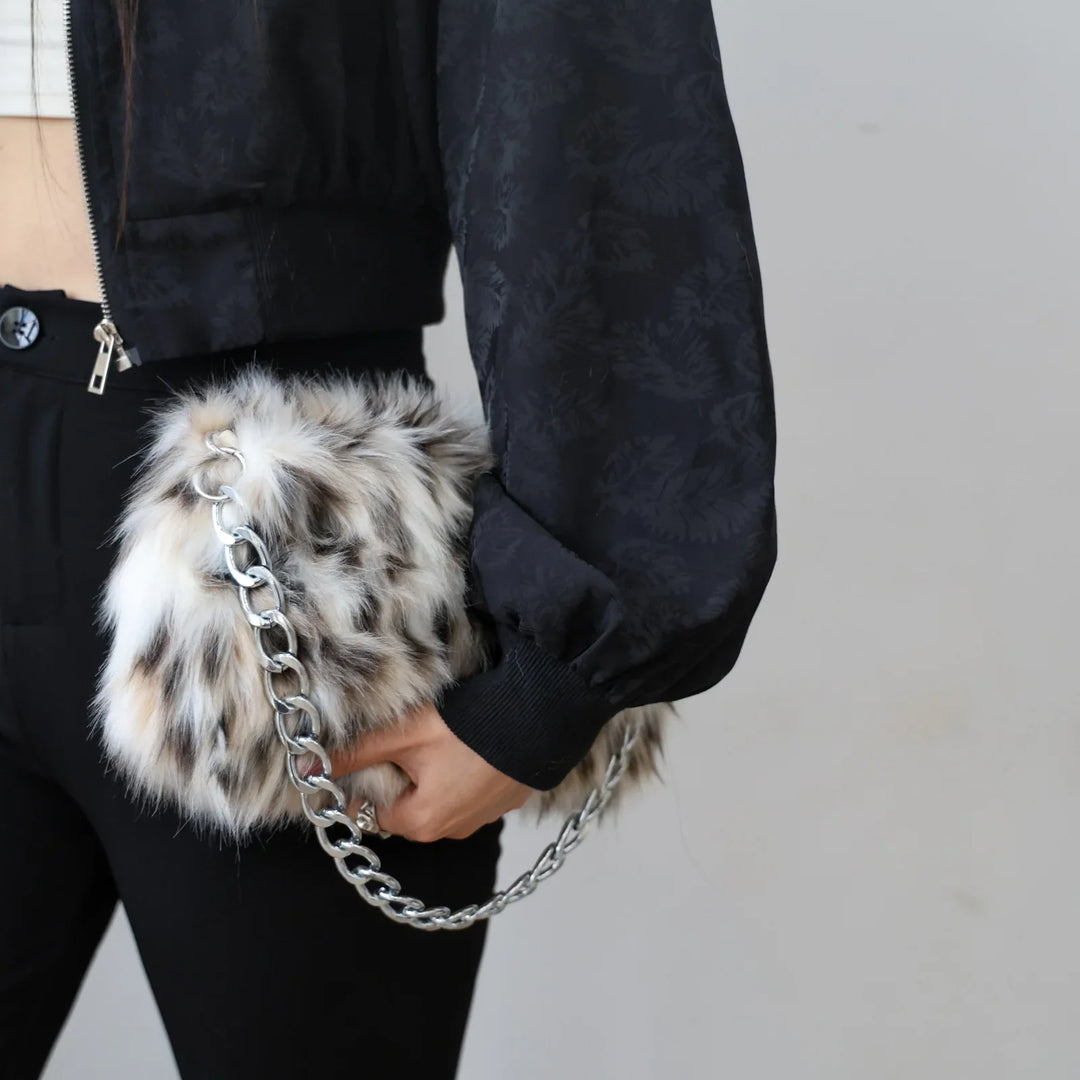 Brynn | Faux Fur Pattern Shoulder Bag