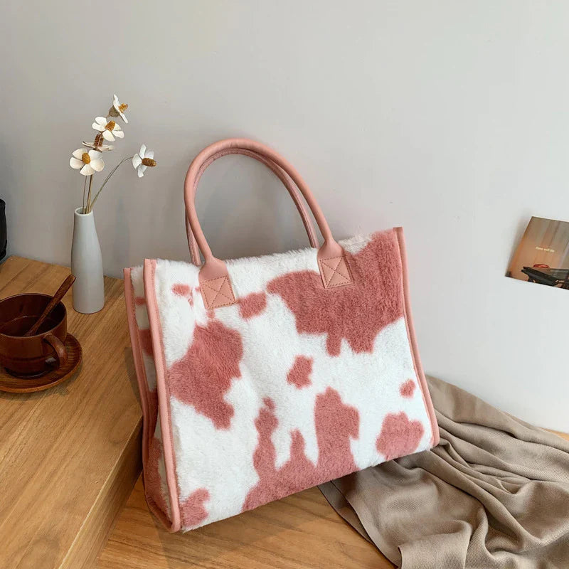 Erica | Soft Faux Fur Shopper Tote