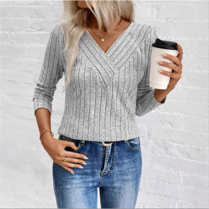 Hayden Casper | Elegant Sunken Stripe Sweater