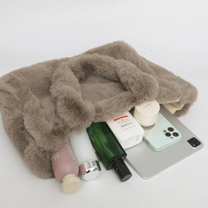 Gretchen | Faux Fur Shopper Tote