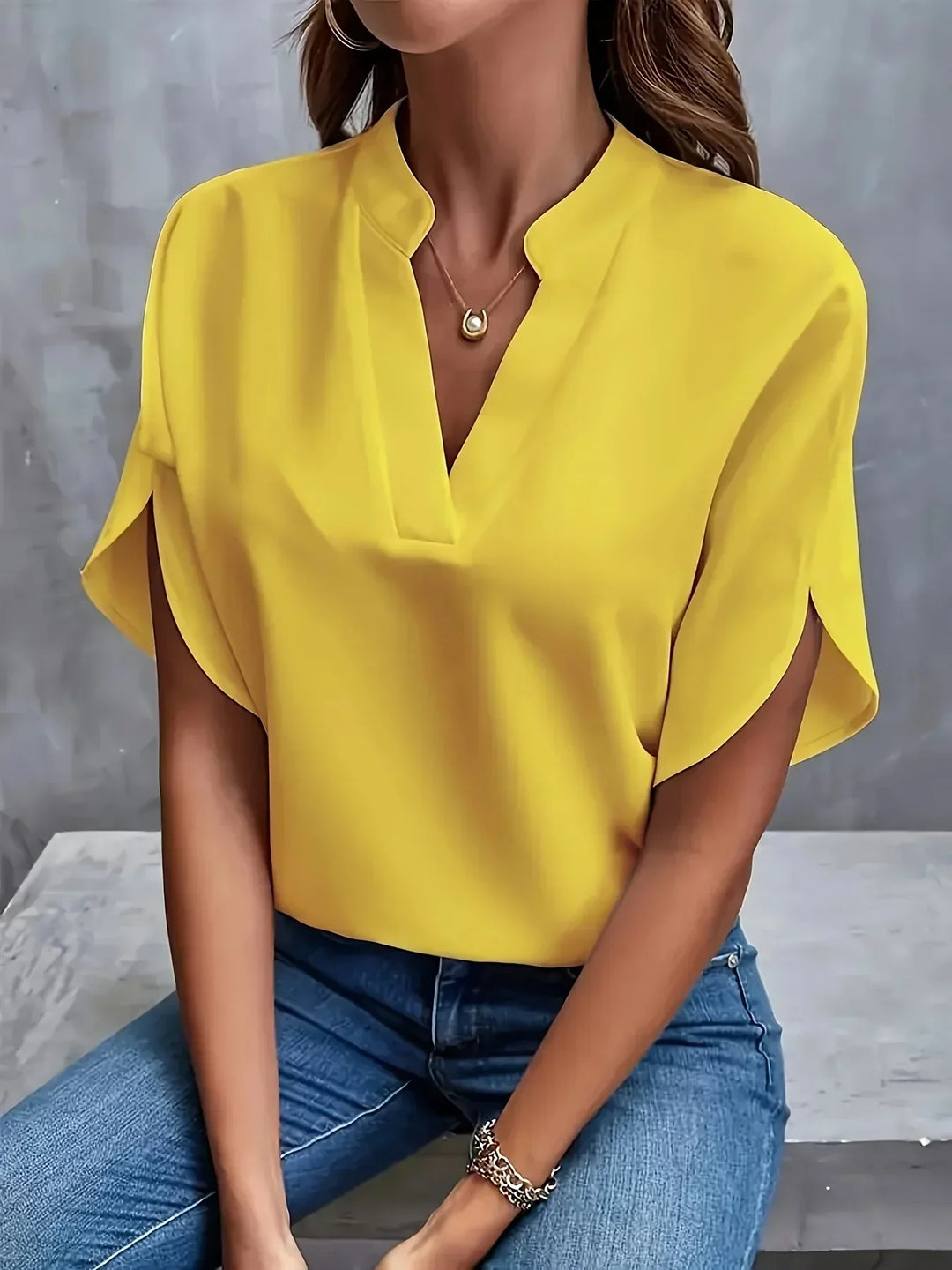 Thalia™ – Elegant Soft-Tailored Blouse