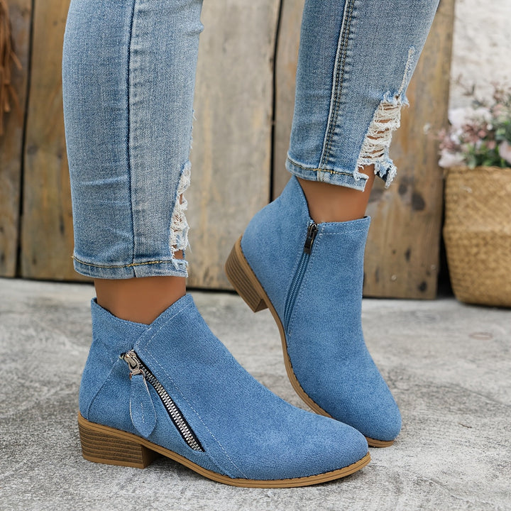Elara Zip Ankle Boots – Effortless Elegance, Everyday Ease