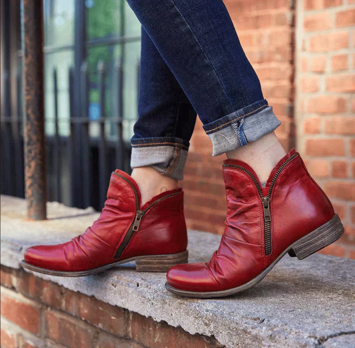Women's zip-up ankle boots