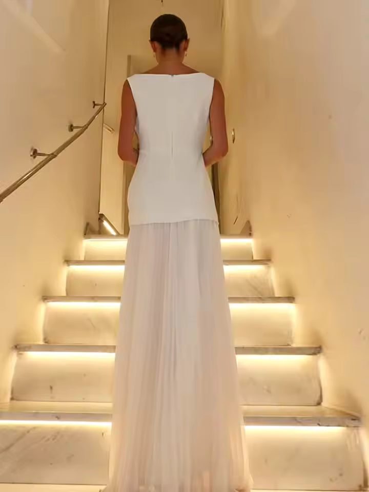 Hayden Vivienne | Sleeveless Dress With Flowing Pleats