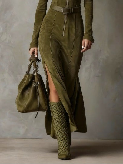 Alessia Long Suede Dress